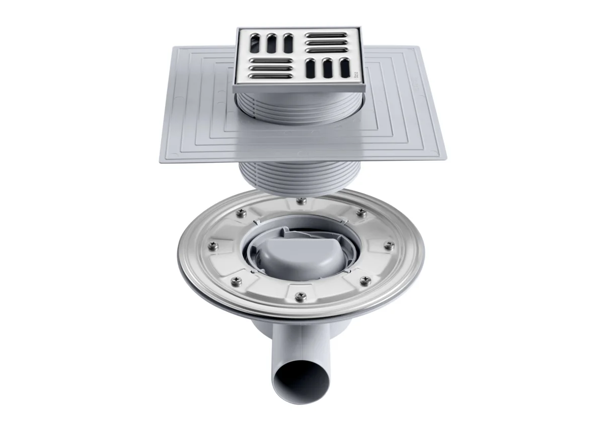 Drain unit with flexible trap