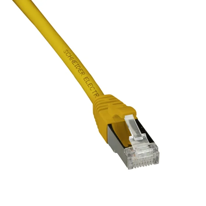 Cordon RJ45 Cat. 6A S/FTP LSZH, 0,5 m, jaune