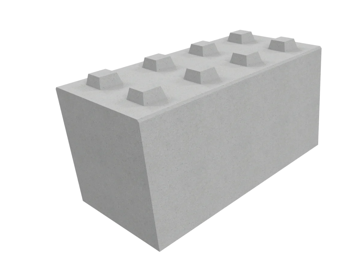 Bloc béton empilable matricé — Matricé Corse Coloré Beige Lisse