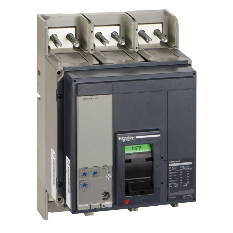 ComPacT NS1600 N fixe — courant nominal maximal selon la température