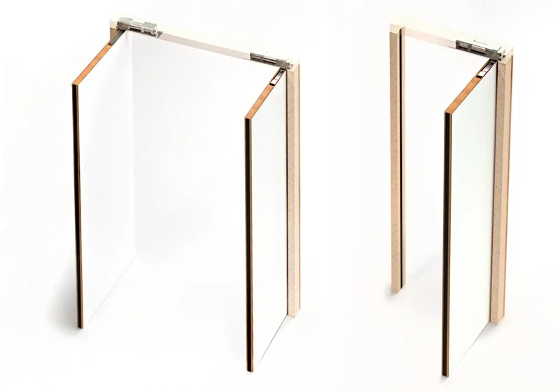 VV LINTEAU 302 sans montants - BP DAS double action pivot linteau - 2 vantaux