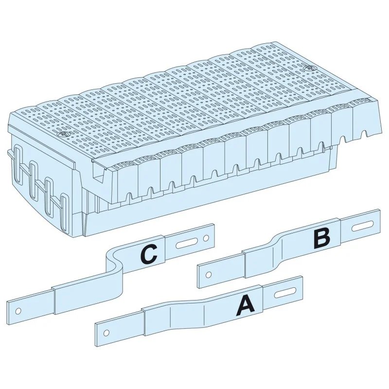TI pour barres verticales ou horizontales 52x127 - type DC