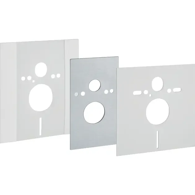 Plaque de fermeture avec set d'isolation phonique, pour bâti-support Geberit Duofix pour WC suspendu, WC adaptable en hauteur