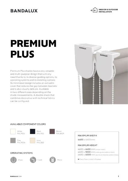 Premium Plus roller shades with Polyscreen® 314 fabric (14% openess factor)