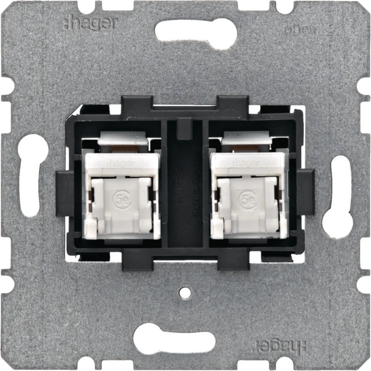 Prise RJ45 cat. 5e FTP double** avec porte-étiquette