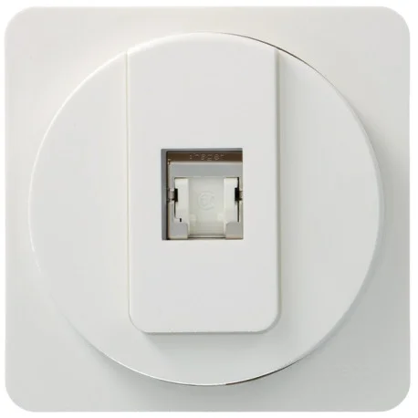 Prise RJ45 cat. 6 STP simple avec porte-étiquette (grade 2 TV)