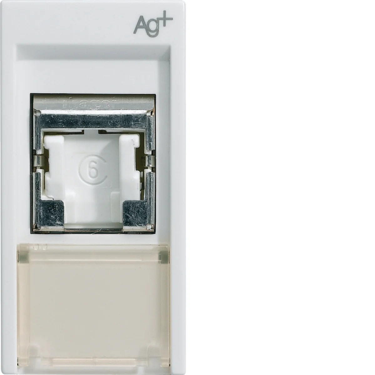 Prise RJ45 cat. 6 UTP simple avec porte-étiquette