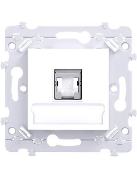 Prise RJ45 cat. 6A STP simple avec porte-étiquette (grade 3 TV)