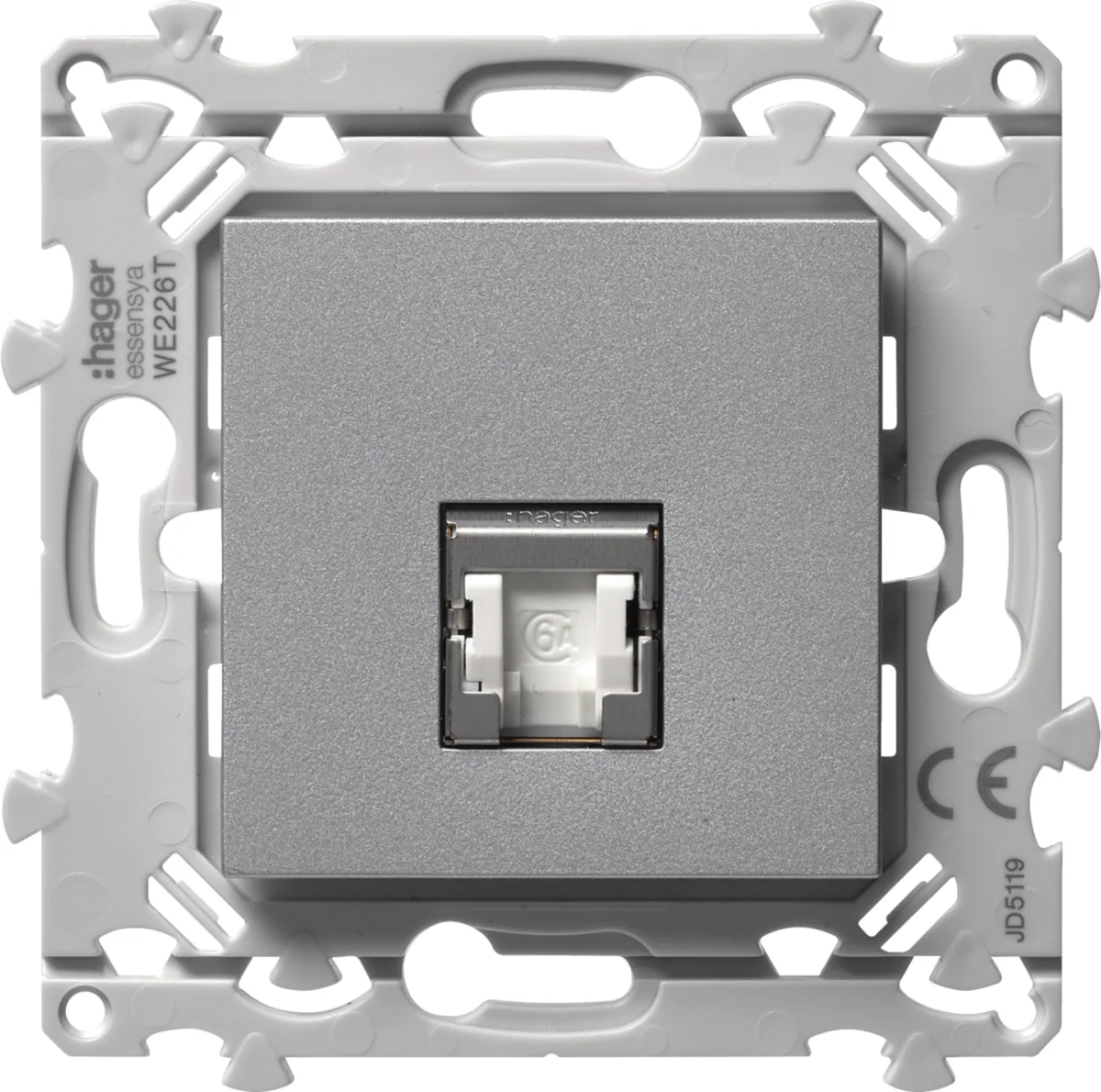 Prise RJ45 cat. 6A STP simple (pour grade 3 TV)