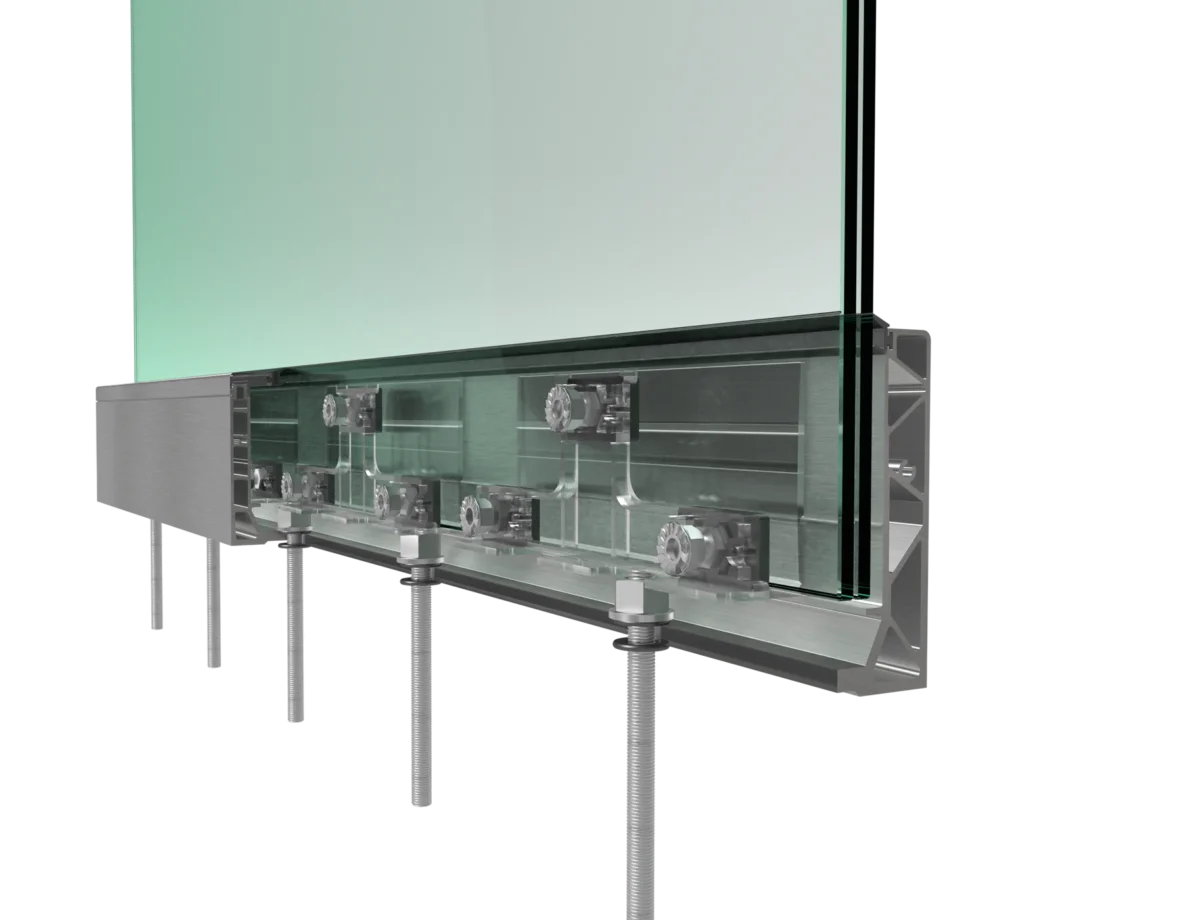 Rotula snodata foro vetro svasato (Articulated ball joint for countersunk glass holes)