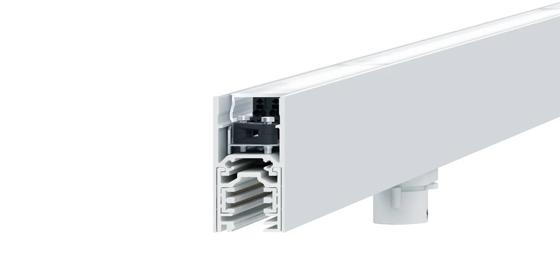 Rails conducteurs Hi-trac ERCO avec Uplights