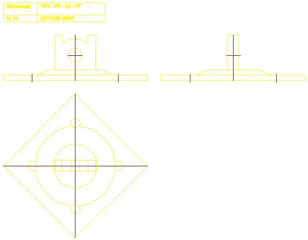 Ancre à deux têtes (pour colonne) TPA-FD