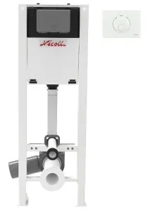 Bâti-support VIRTUO® ONE livré avec plaque Boutons ronds en finition blanc