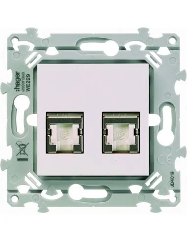 Prise RJ45 Cat. 6A STP double