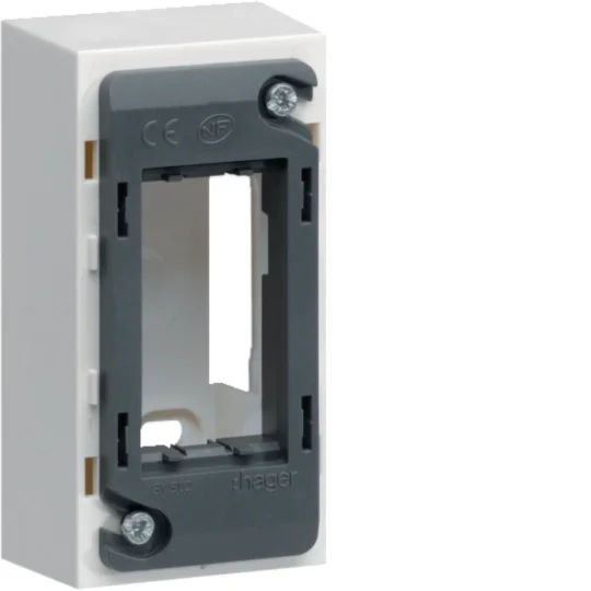 Boîte saillie étroite vide pour mécanisme gallery (1 module)