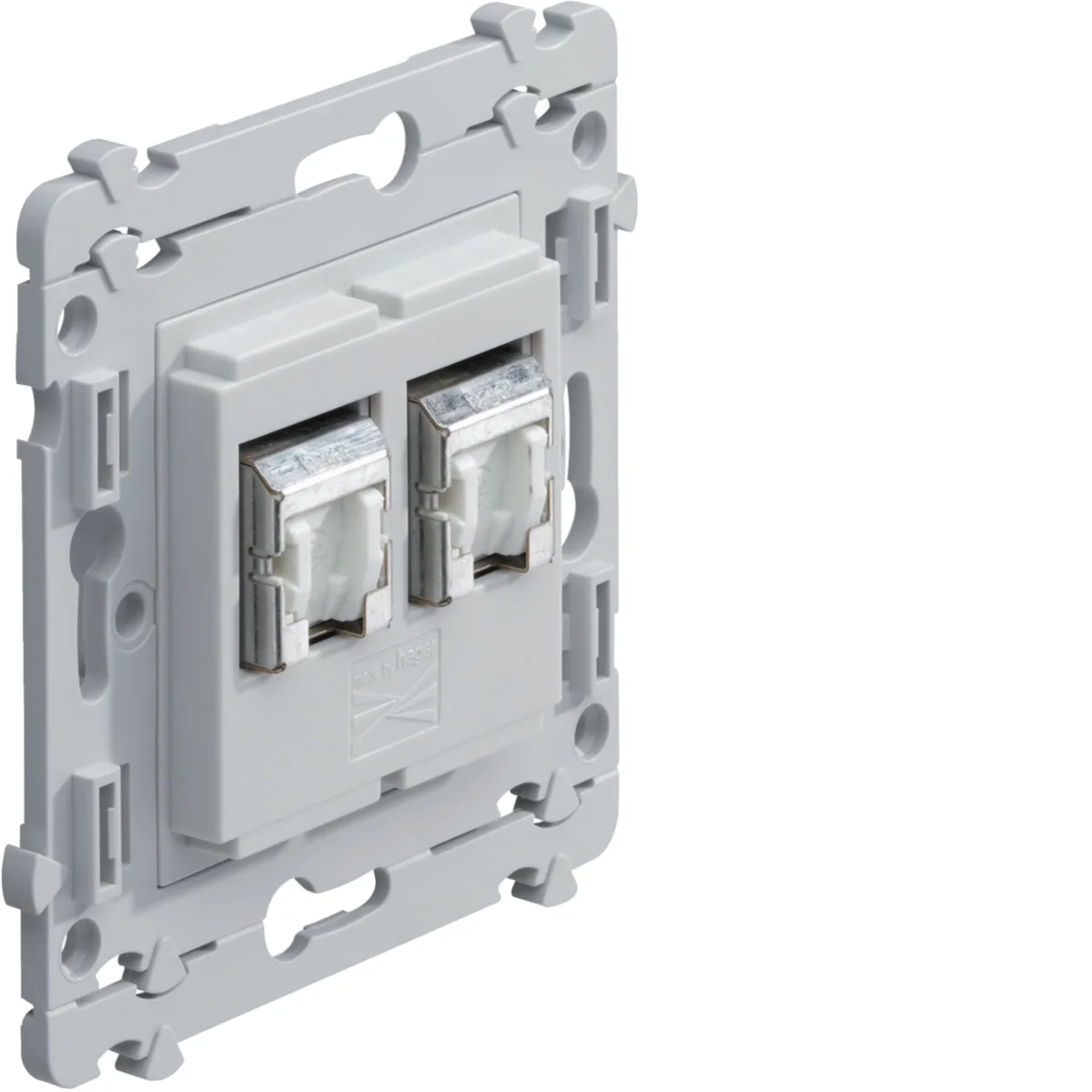 Prises RJ45 2 modules - cat. 5e FTP simple avec porte-étiquette
