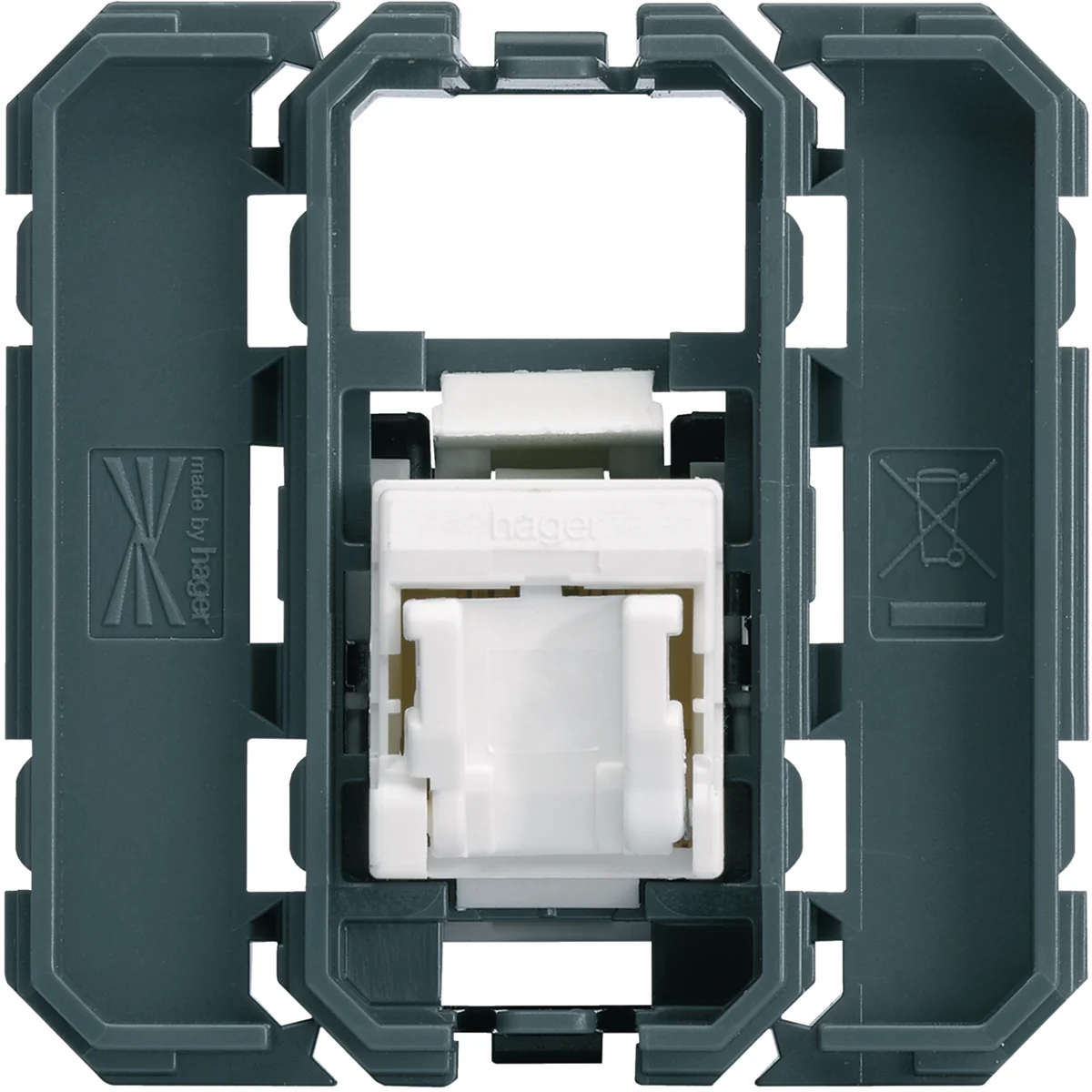 Prise RJ45 cat. 5e UTP double** avec porte-étiquette